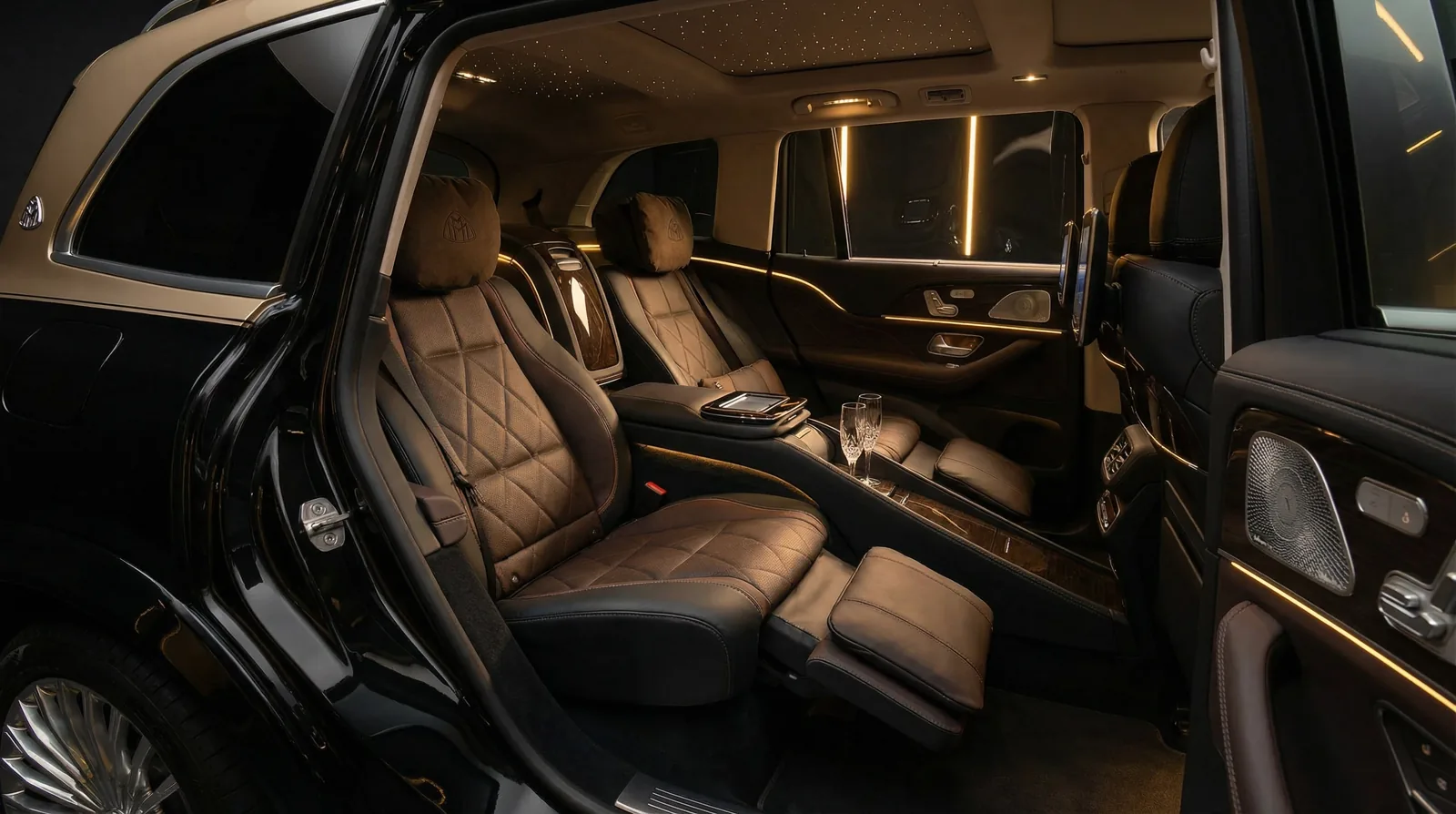 Mercedes-Maybach GLS 600 rear cabin interior